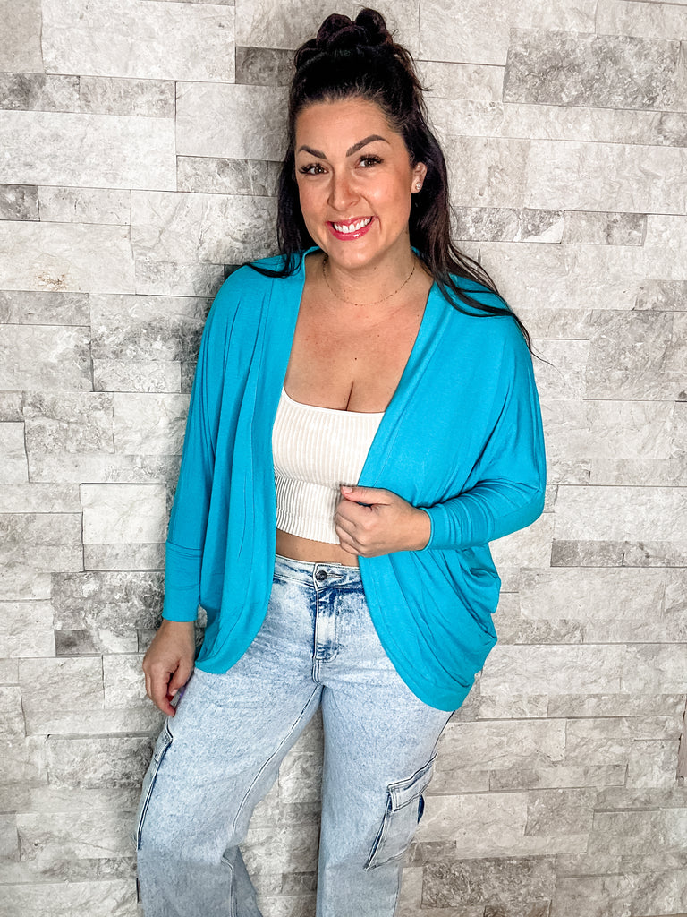 I'm One In A Million Cardigan in Ice Blue (S-3XL)-110 Long Sleeves-Zenana-Hello Friends Boutique-Woman's Fashion Boutique Located in Traverse City, MI