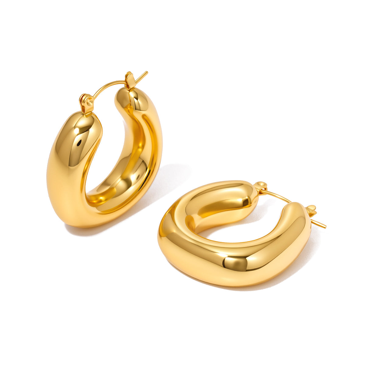 Chunky Geometric Hoops - WATERPROOF-Earrings-Pretty Simple