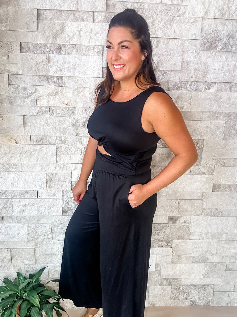 Sun And Done Jumpsuit (S-1XL)-190 Rompers/ Jumpsuits-ELDRIDGE BY ELLIS-Hello Friends Boutique-Woman's Fashion Boutique Located in Traverse City, MI