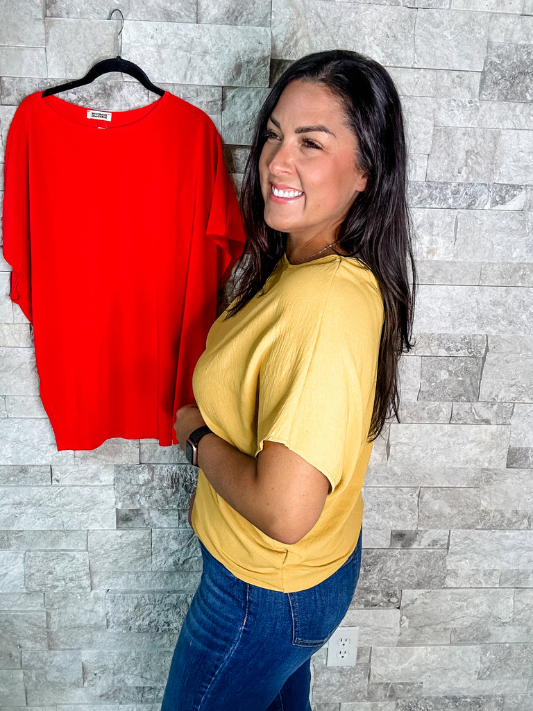 Dolman Sleeve Top (S-3XL)-100 Short Sleeve-Blumin-Hello Friends Boutique-Woman's Fashion Boutique Located in Traverse City, MI