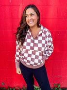 Easy Does It Pullover in Checkered (XS-1XL)-140 Sweaters-Blakeley-Hello Friends Boutique-Woman's Fashion Boutique Located in Traverse City, MI