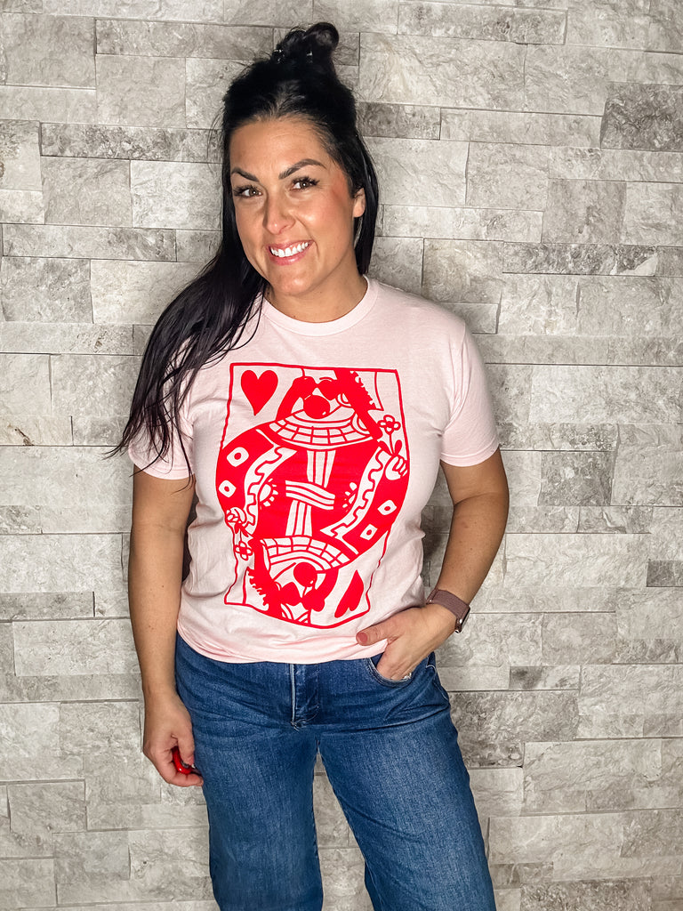 Queen Of Hearts Tee (S-3XL)-130 Graphic Tees-FOX & OWL-Hello Friends Boutique-Woman's Fashion Boutique Located in Traverse City, MI