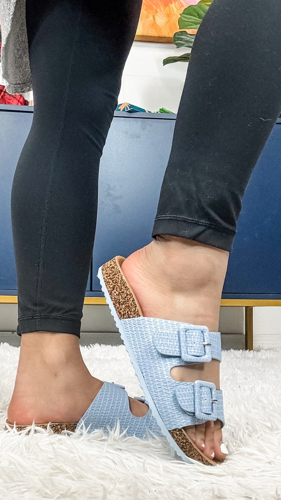 Amara Sandals in Blue (5.5-10)-250 Shoes-Shoe La La-Hello Friends Boutique-Woman's Fashion Boutique Located in Traverse City, MI