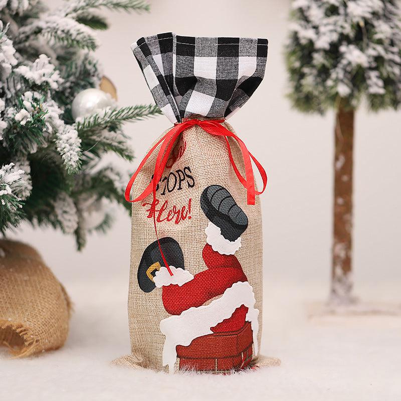 Santa Stops Here Wine Bottle Cover-300 Treats/Gift-JULIA ROSE-Hello Friends Boutique-Woman's Fashion Boutique Located in Traverse City, MI