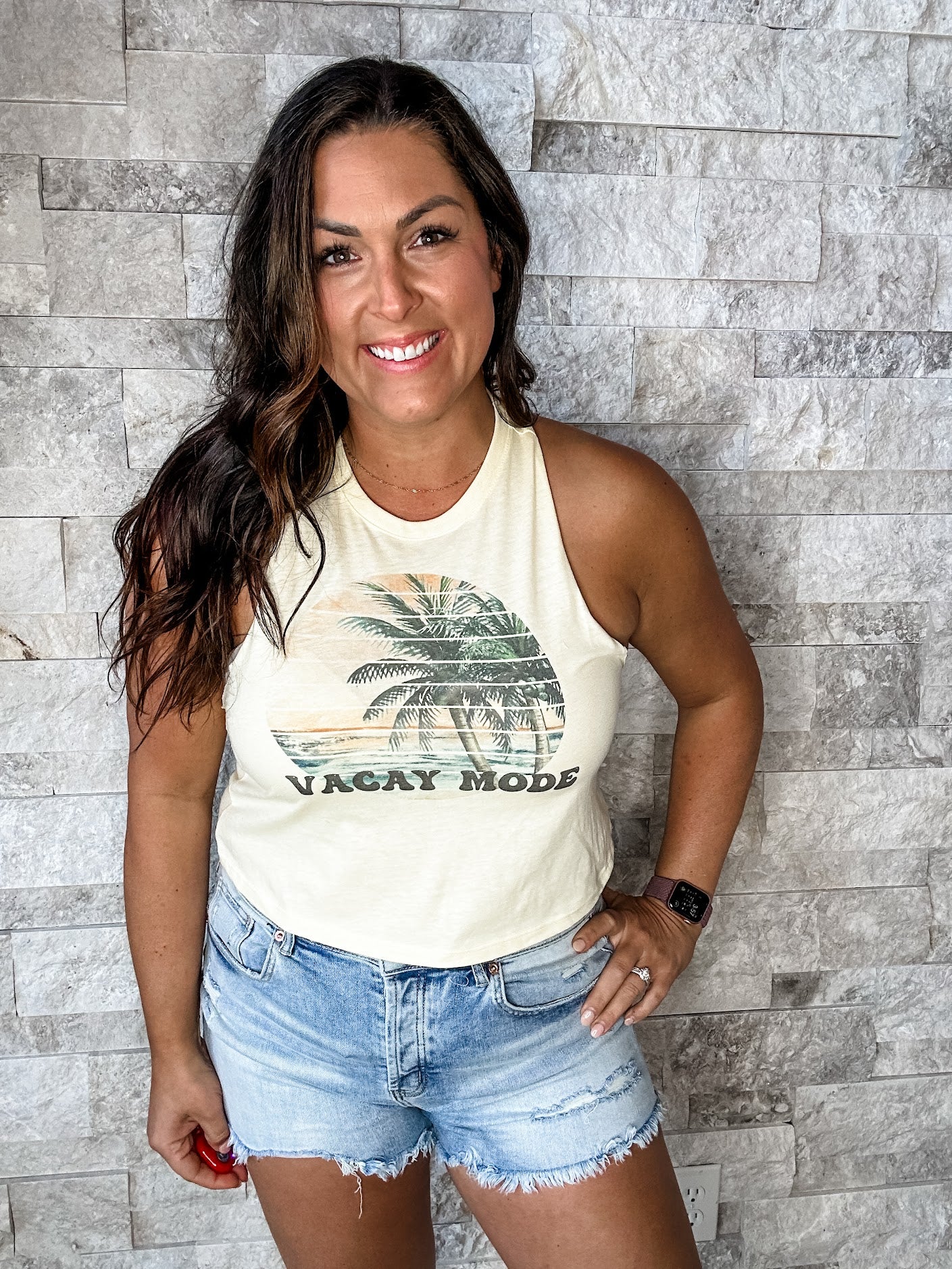Vacay Mode Tank (S-3XL)-130 Graphic Tees-FOX & OWL-Hello Friends Boutique-Woman's Fashion Boutique Located in Traverse City, MI