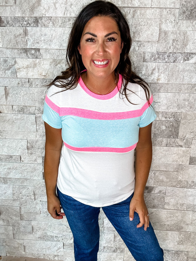 Shoot With Your Heart Top (S-3XL)-100 Short Sleeve-Lovely Melody-Hello Friends Boutique-Woman's Fashion Boutique Located in Traverse City, MI