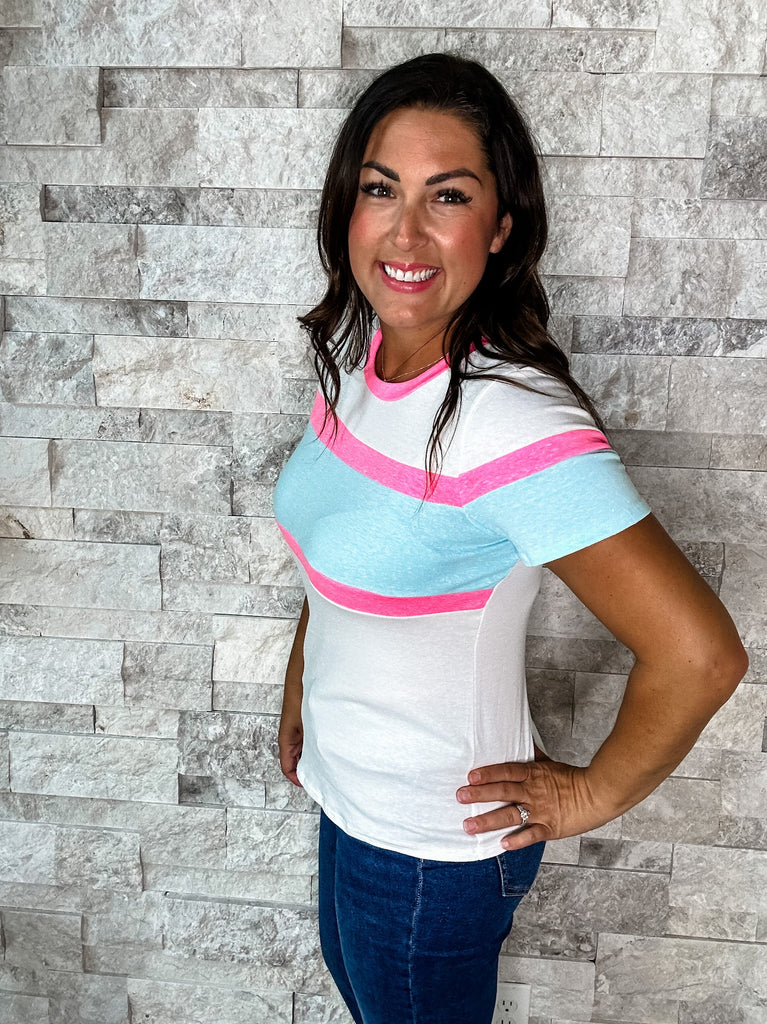 Shoot With Your Heart Top (S-3XL)-100 Short Sleeve-Lovely Melody-Hello Friends Boutique-Woman's Fashion Boutique Located in Traverse City, MI