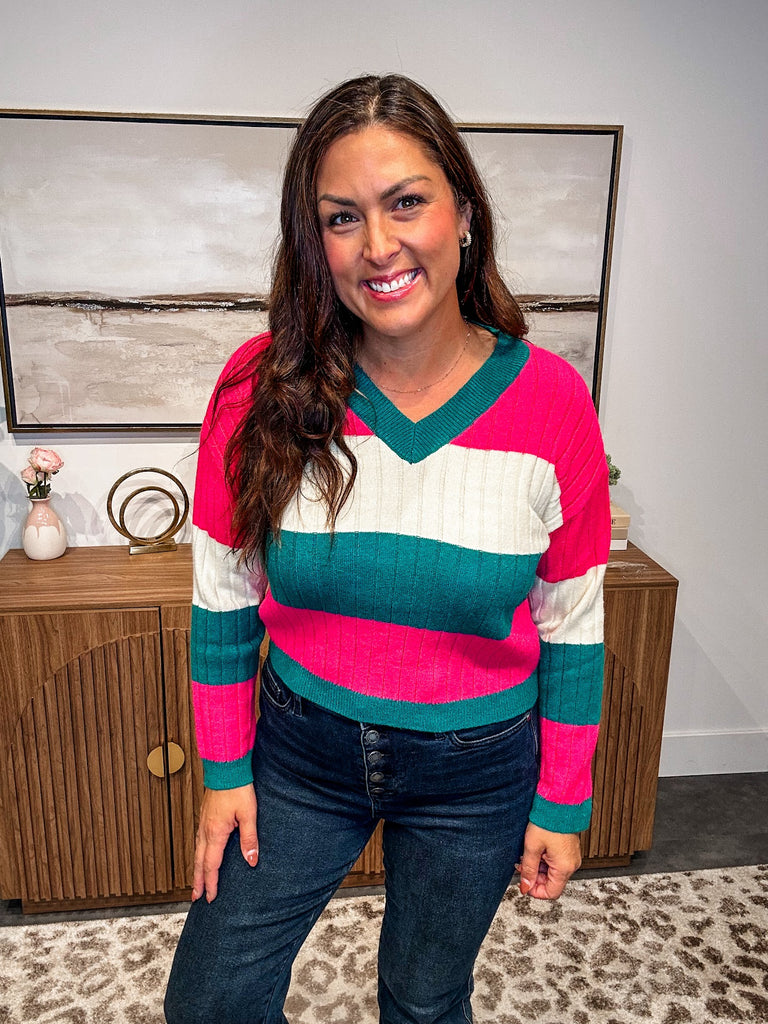 The Contrast Charm Top (S-XL)-110 Long Sleeve-White Birch-Hello Friends Boutique-Woman's Fashion Boutique Located in Traverse City, MI