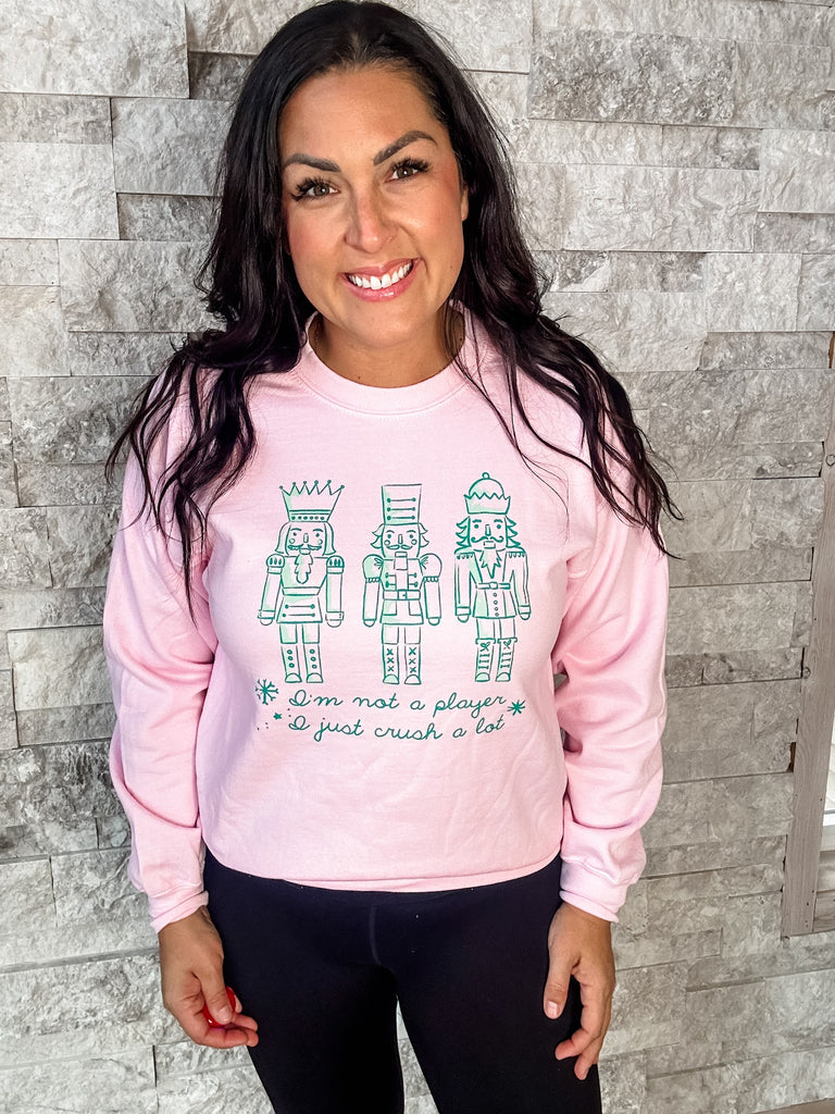 Nutcracker Crush Sweatshirt (S-3XL)-130 Graphic Tees-Mugsby-Hello Friends Boutique-Woman's Fashion Boutique Located in Traverse City, MI