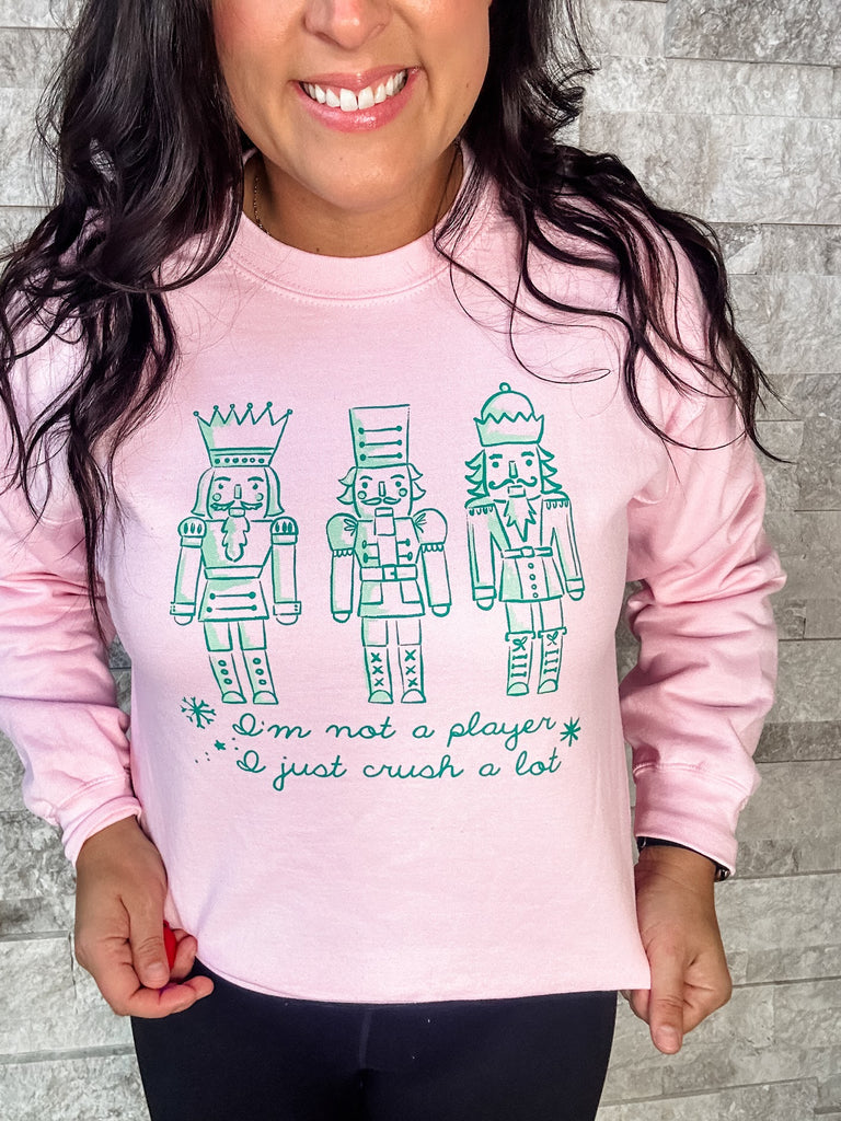 Nutcracker Crush Sweatshirt (S-3XL)-130 Graphic Tees-Mugsby-Hello Friends Boutique-Woman's Fashion Boutique Located in Traverse City, MI