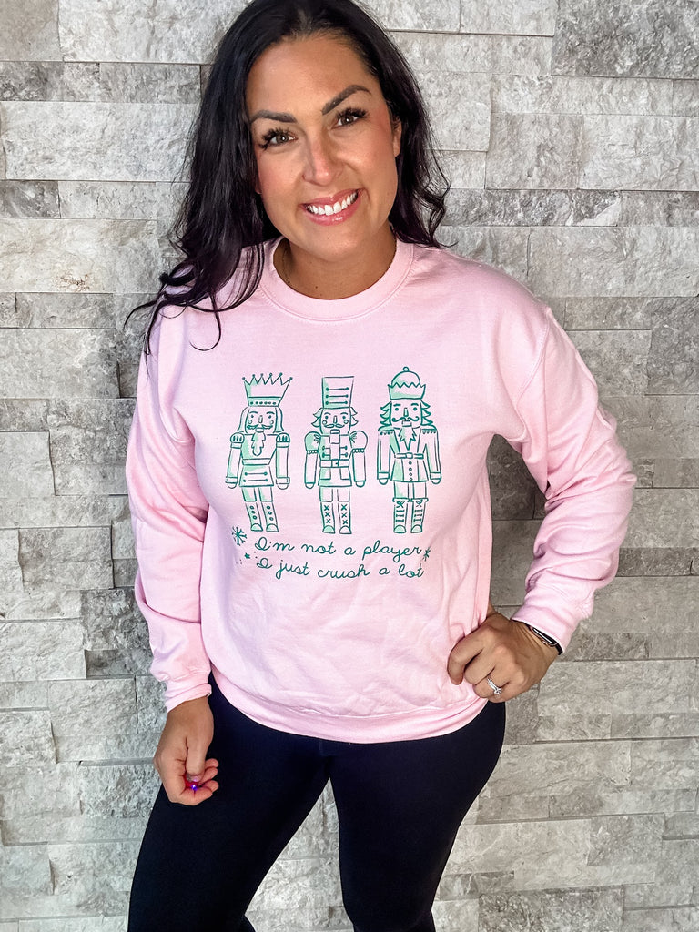 Nutcracker Crush Sweatshirt (S-3XL)-130 Graphic Tees-Mugsby-Hello Friends Boutique-Woman's Fashion Boutique Located in Traverse City, MI