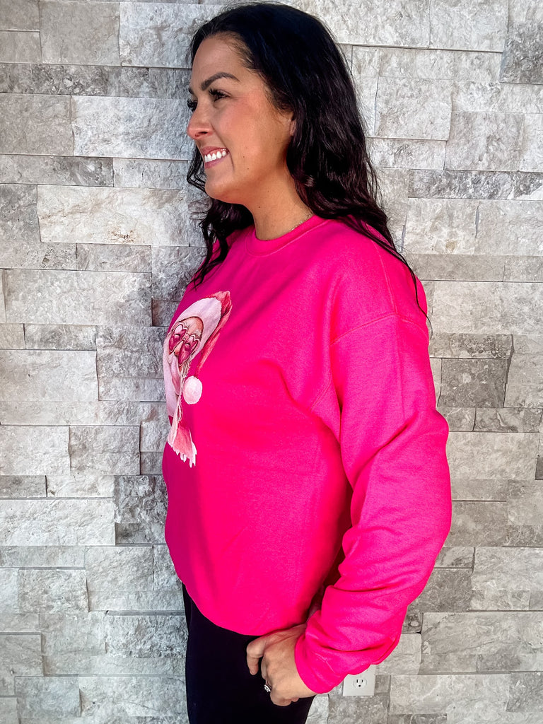 Bubble Gum Santa Sweatshirt (S-4XL)-500 History-Ink Attic Wholesale-Hello Friends Boutique-Woman's Fashion Boutique Located in Traverse City, MI