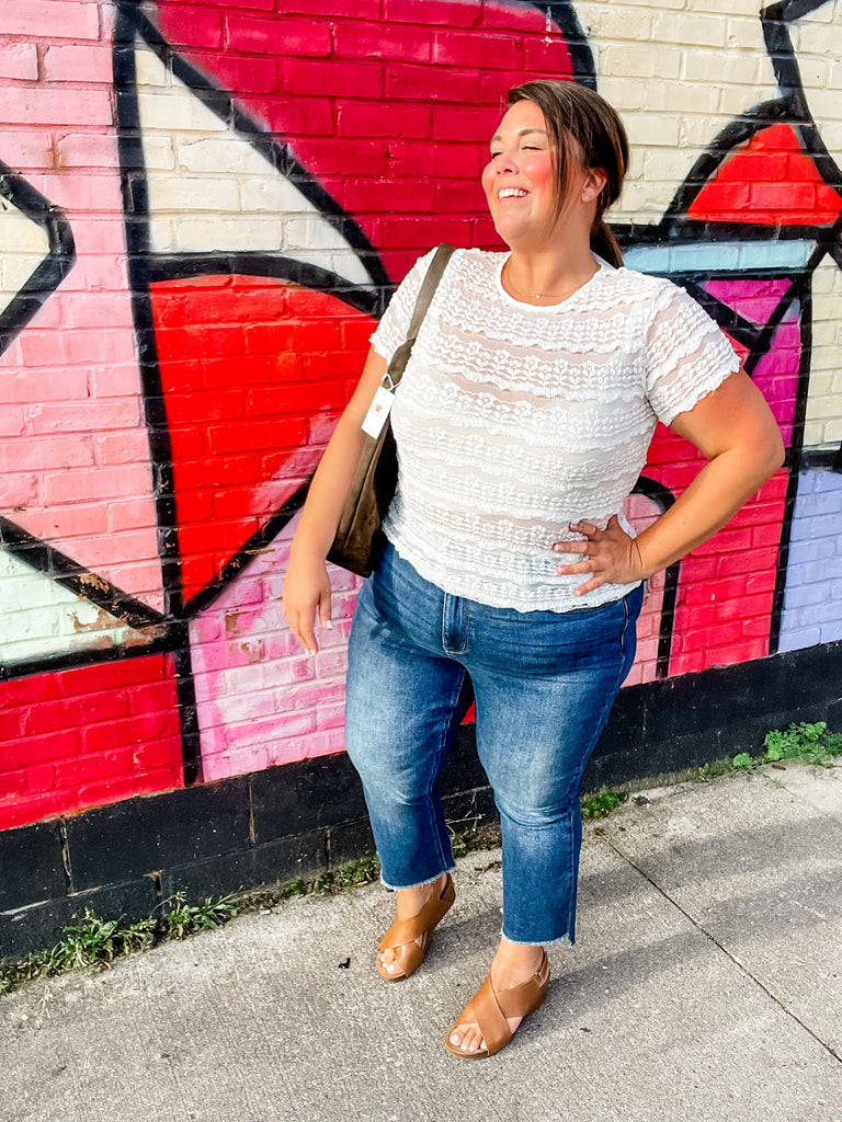 All Decked Out Top (S/M-2XL)-100 Short Sleeve-Blakeley-Hello Friends Boutique-Woman's Fashion Boutique Located in Traverse City, MI
