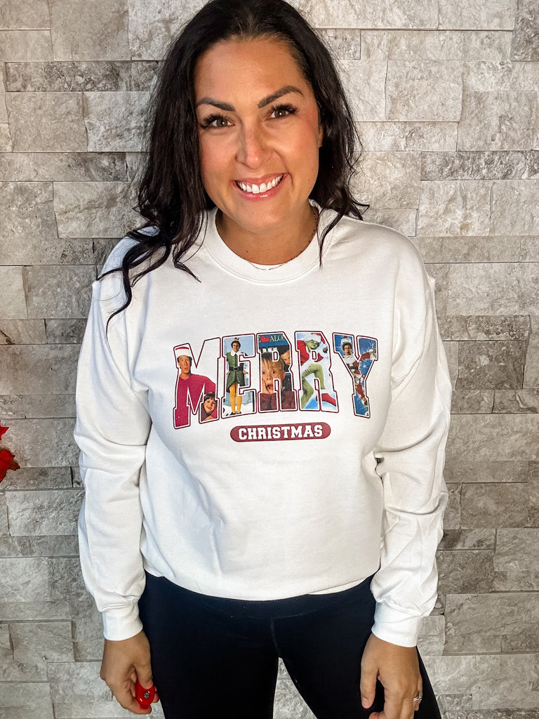 Merry Christmas Varsity Sweatshirt (S-4XL)-500 History-Ink Attic Wholesale-Hello Friends Boutique-Woman's Fashion Boutique Located in Traverse City, MI