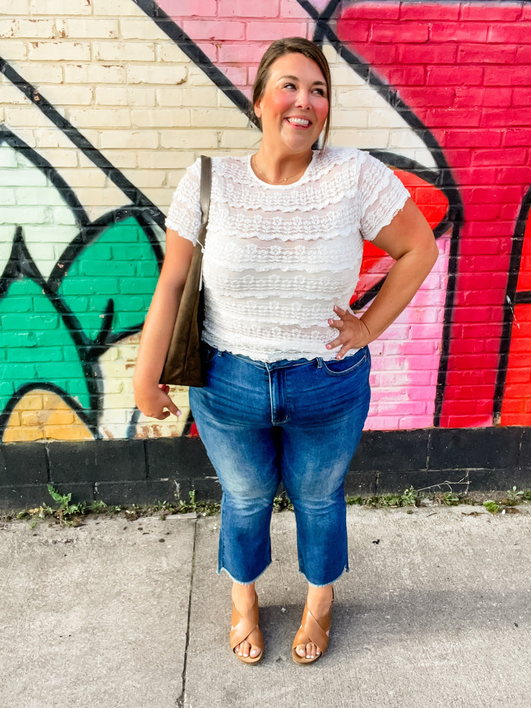 All Decked Out Top (S/M-2XL)-100 Short Sleeve-Blakeley-Hello Friends Boutique-Woman's Fashion Boutique Located in Traverse City, MI