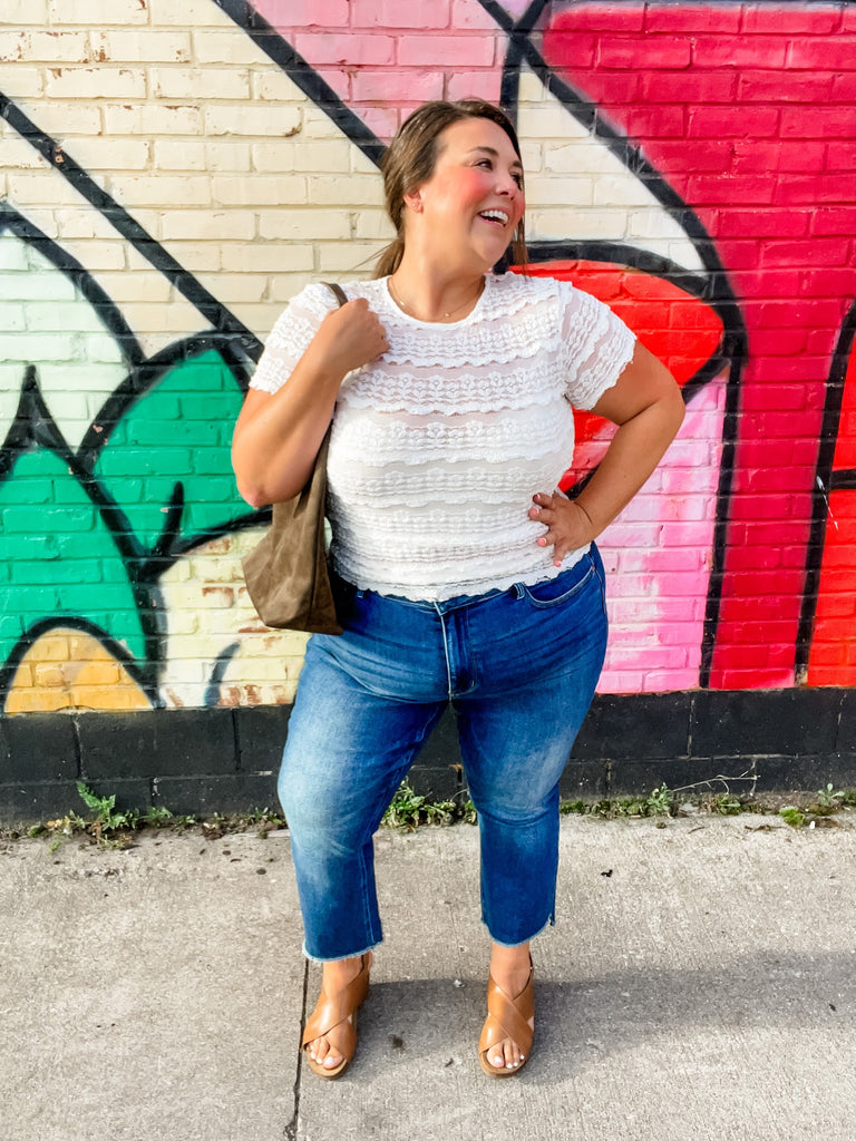 All Decked Out Top (S/M-2XL)-100 Short Sleeve-Blakeley-Hello Friends Boutique-Woman's Fashion Boutique Located in Traverse City, MI