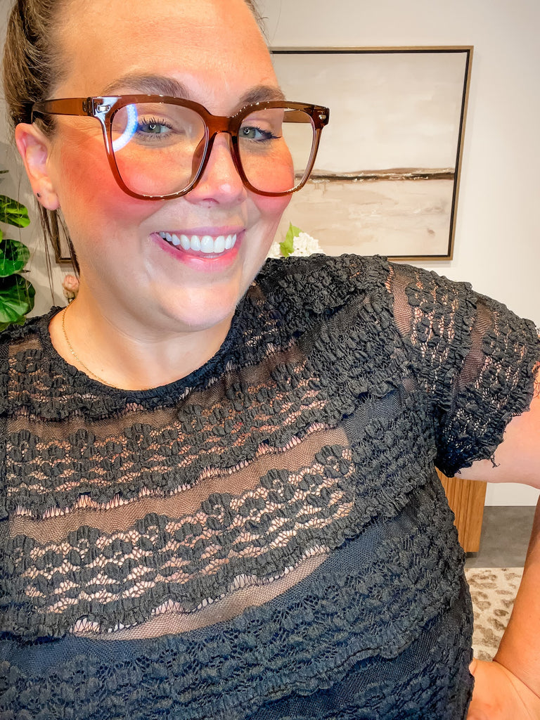 All Decked Out Top (S/M-2XL)-100 Short Sleeve-Blakeley-Hello Friends Boutique-Woman's Fashion Boutique Located in Traverse City, MI
