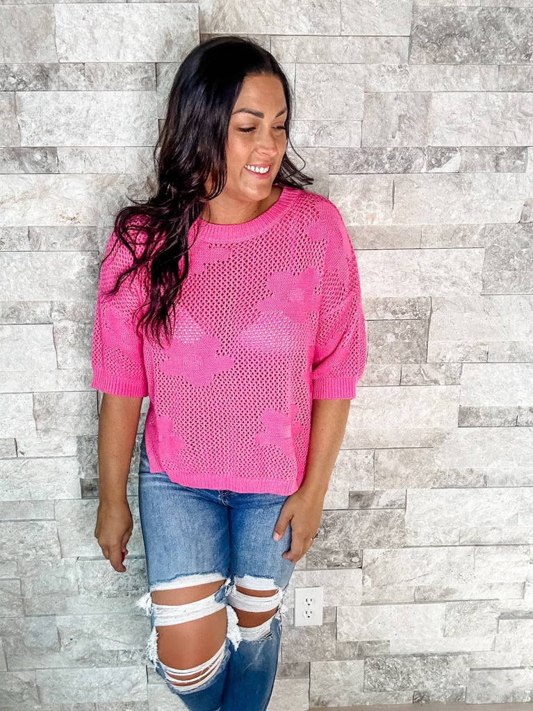 Take Myself Dancing Top in Pink (S-3XL)-100 Short Sleeve-HAPTICS-Hello Friends Boutique-Woman's Fashion Boutique Located in Traverse City, MI