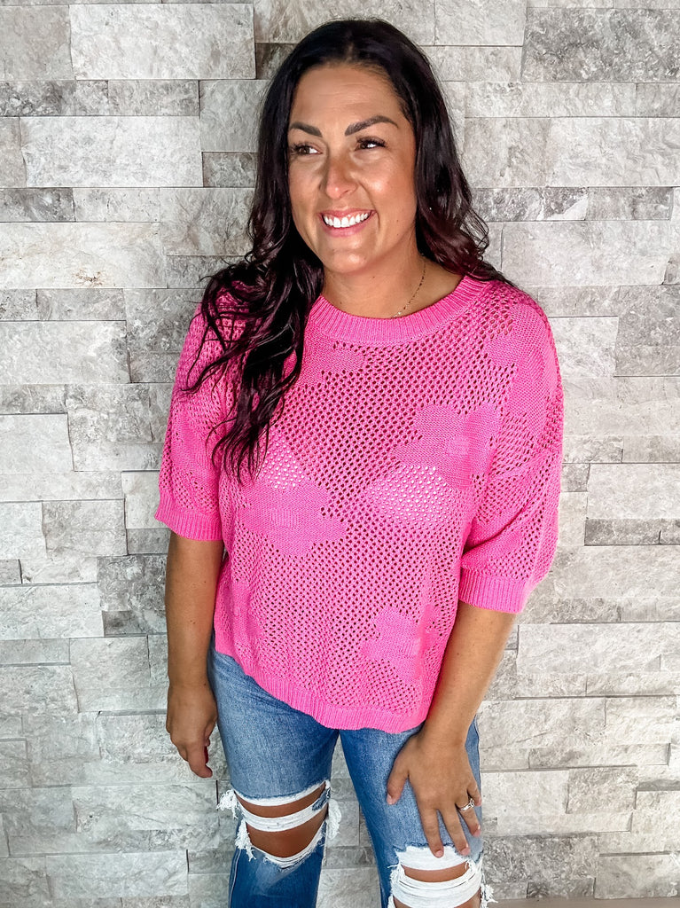 Take Myself Dancing Top in Pink (S-3XL)-100 Short Sleeve-HAPTICS-Hello Friends Boutique-Woman's Fashion Boutique Located in Traverse City, MI