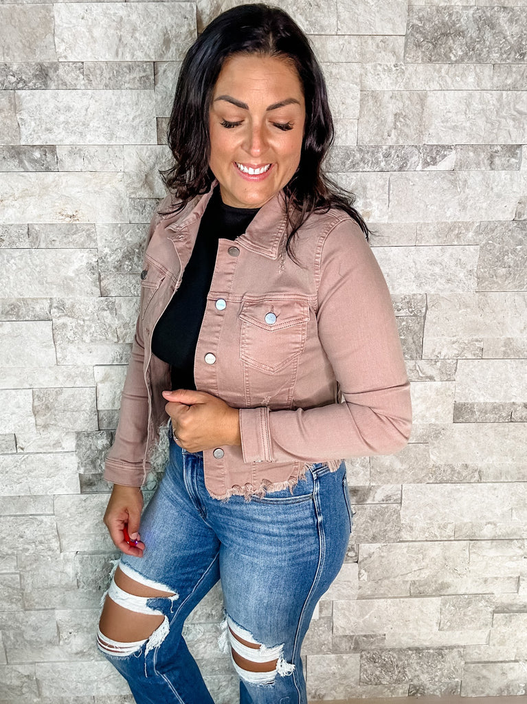 After Glow Jacket in Mauve (S-3XL)-170 Jackets-RISEN-Hello Friends Boutique-Woman's Fashion Boutique Located in Traverse City, MI