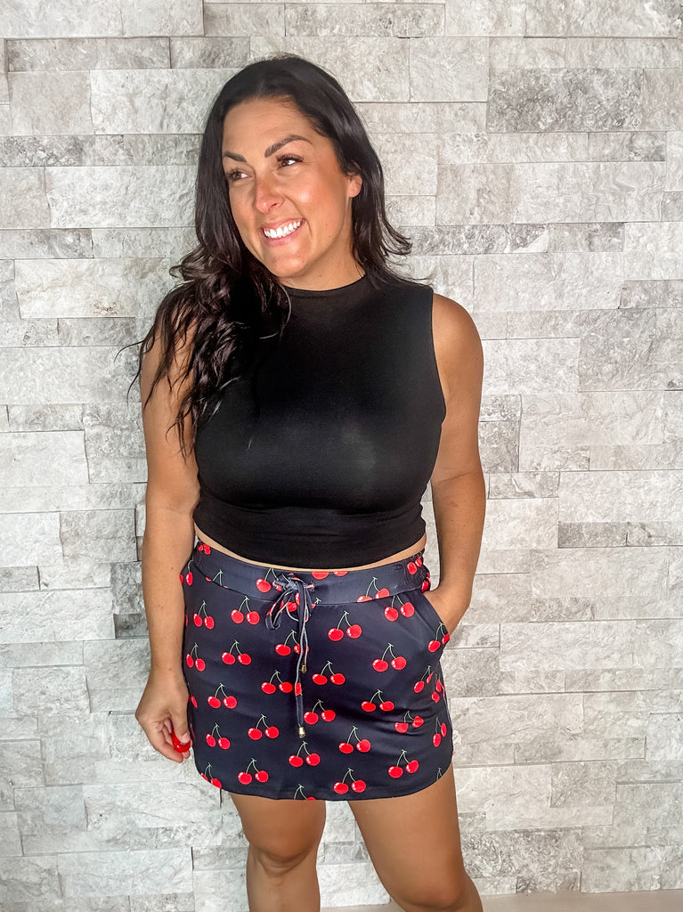 Cherry On Top Skort (S-3XL)-220 Shorts/Skirts/Skorts-Jess Lea Wholesale-Hello Friends Boutique-Woman's Fashion Boutique Located in Traverse City, MI