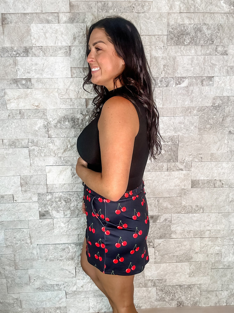 Cherry On Top Skort (S-3XL)-220 Shorts/Skirts/Skorts-Jess Lea Wholesale-Hello Friends Boutique-Woman's Fashion Boutique Located in Traverse City, MI