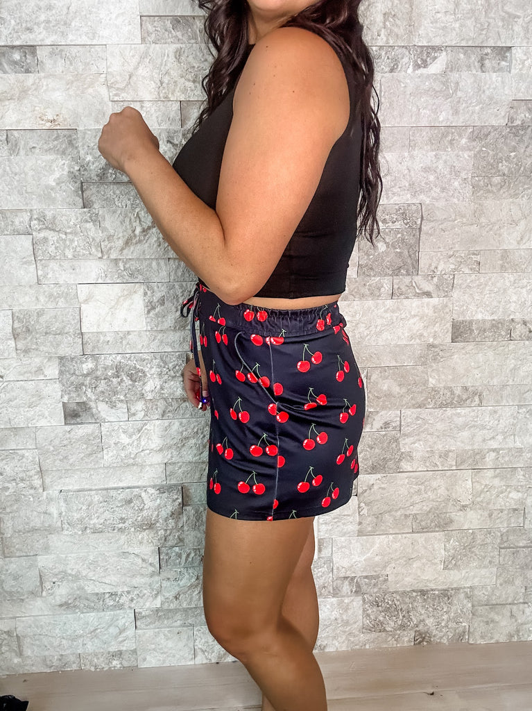 Cherry On Top Skort (S-3XL)-220 Shorts/Skirts/Skorts-Jess Lea Wholesale-Hello Friends Boutique-Woman's Fashion Boutique Located in Traverse City, MI