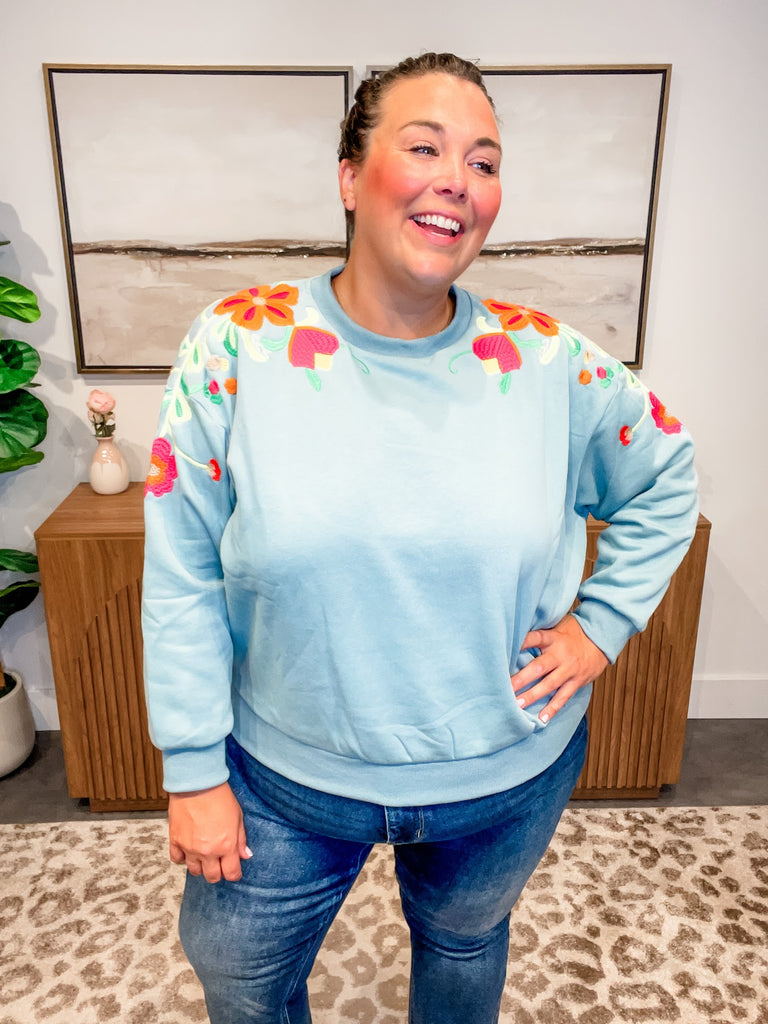 Wildflower Whimsy Pullover (S-L)-100 Short Sleeve-Sew In Love-Hello Friends Boutique-Woman's Fashion Boutique Located in Traverse City, MI