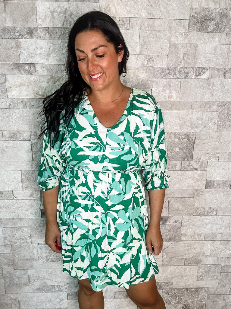 Green Goddess Dress (S-3XL)-180 Dresses-Andree By Unit-Hello Friends Boutique-Woman's Fashion Boutique Located in Traverse City, MI