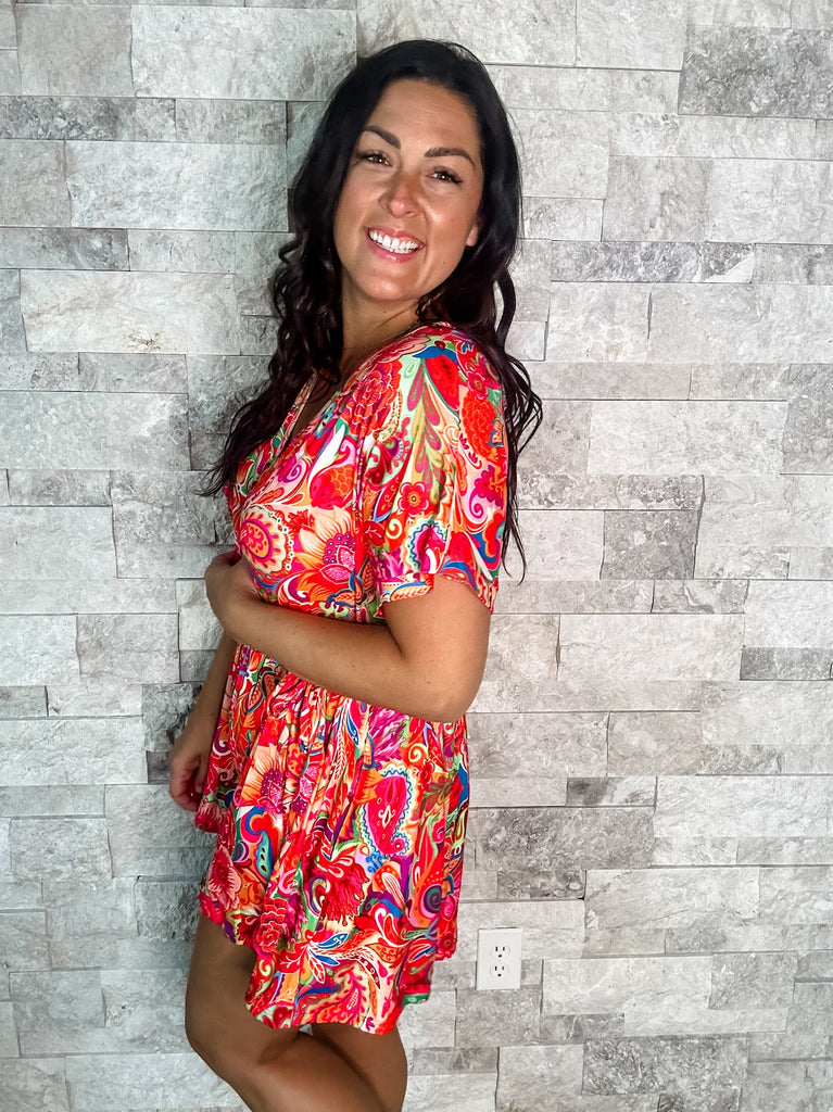 All The Pretty Girls Romper (S-3XL)-190 Rompers/Jumpsuits-HAPTICS-Hello Friends Boutique-Woman's Fashion Boutique Located in Traverse City, MI