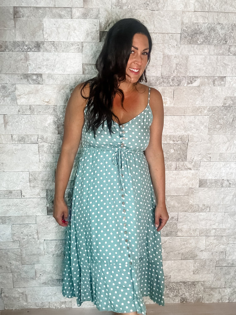 Make The Most Of It Dress in Sage (S-3XL)-180 Dresses-White Birch-Hello Friends Boutique-Woman's Fashion Boutique Located in Traverse City, MI