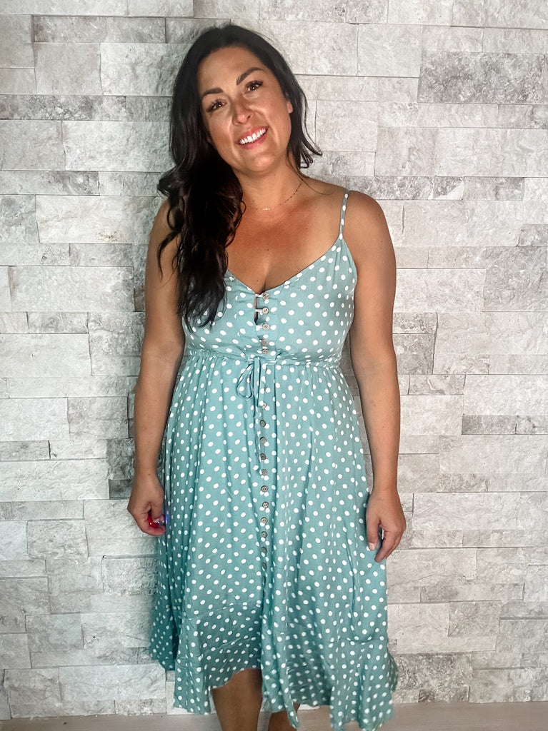 Make The Most Of It Dress in Sage (S-3XL)-180 Dresses-White Birch-Hello Friends Boutique-Woman's Fashion Boutique Located in Traverse City, MI