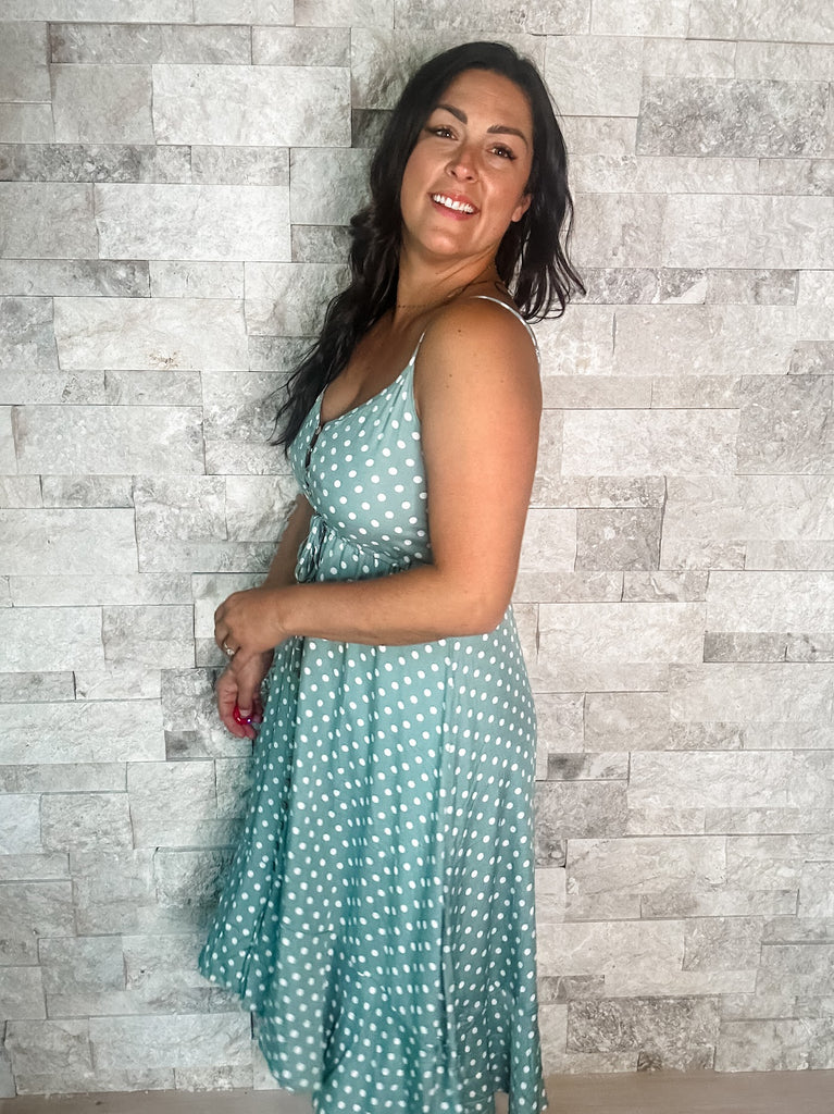 Make The Most Of It Dress in Sage (S-3XL)-180 Dresses-White Birch-Hello Friends Boutique-Woman's Fashion Boutique Located in Traverse City, MI