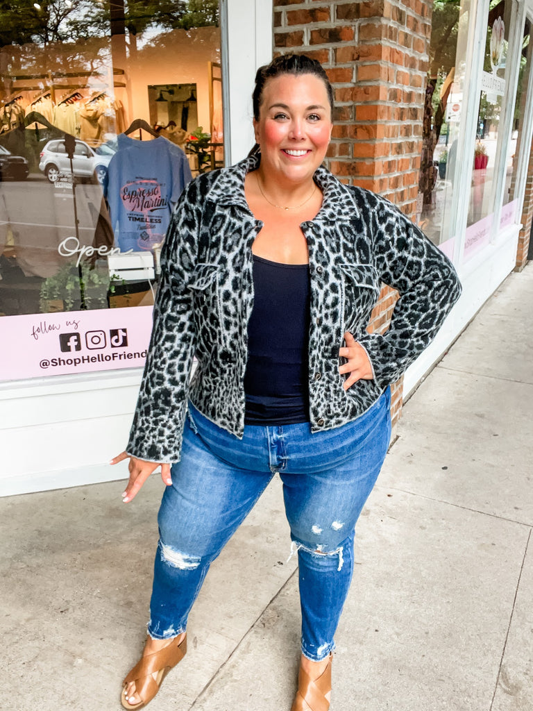 Fierce Frequency Jacket (S-XL)-170 Jackets-White Birch-Hello Friends Boutique-Woman's Fashion Boutique Located in Traverse City, MI