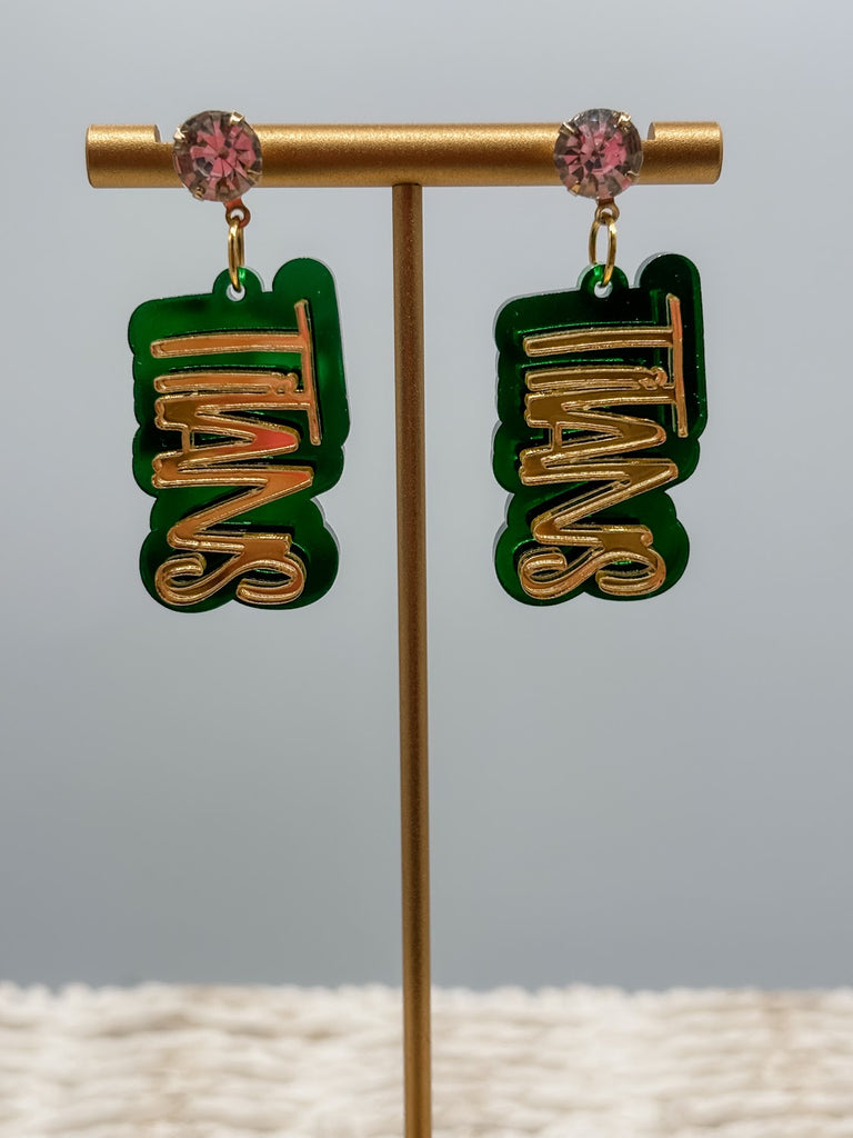 Titans Double Play Game Day Earrings-240 Jewelry-TLD Designs-Hello Friends Boutique-Woman's Fashion Boutique Located in Traverse City, MI