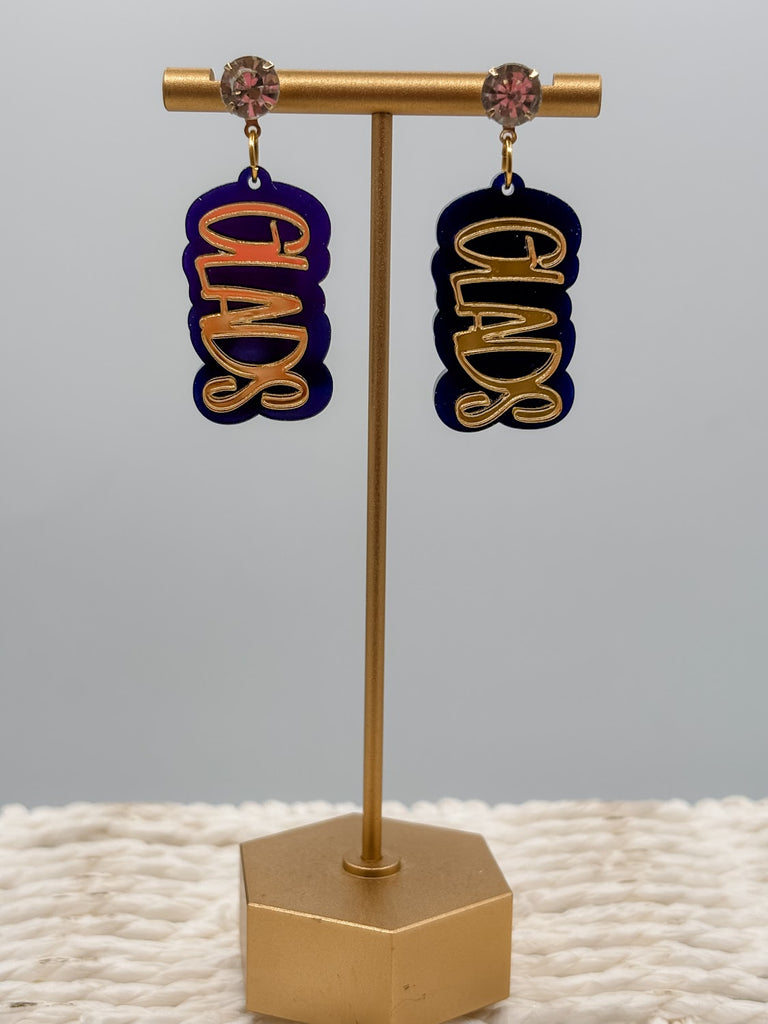 Glads Double Play Game Day Earrings-240 Jewelry-TLD Designs-Hello Friends Boutique-Woman's Fashion Boutique Located in Traverse City, MI