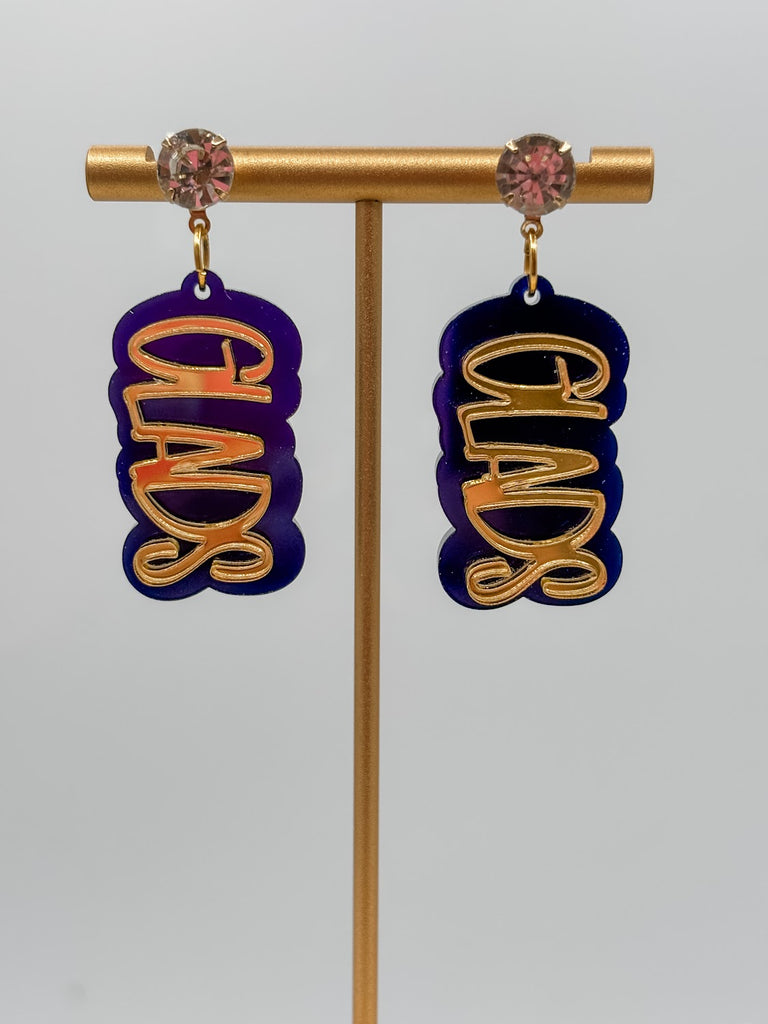 Glads Double Play Game Day Earrings-240 Jewelry-TLD Designs-Hello Friends Boutique-Woman's Fashion Boutique Located in Traverse City, MI