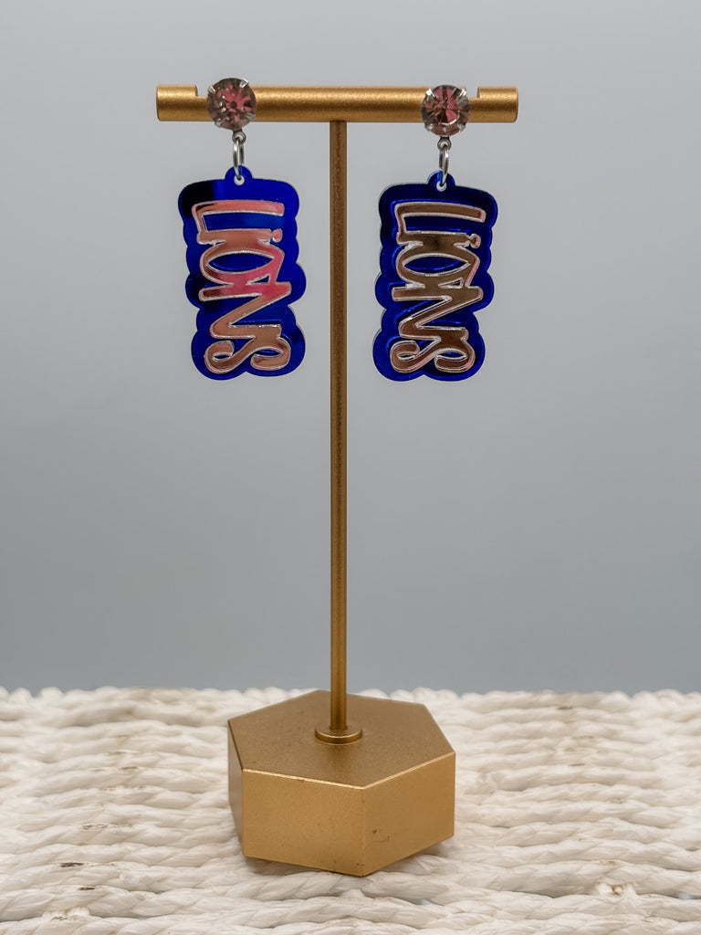 Detroit Double Play Game Day Earrings-240 Jewelry-TLD Designs-Hello Friends Boutique-Woman's Fashion Boutique Located in Traverse City, MI