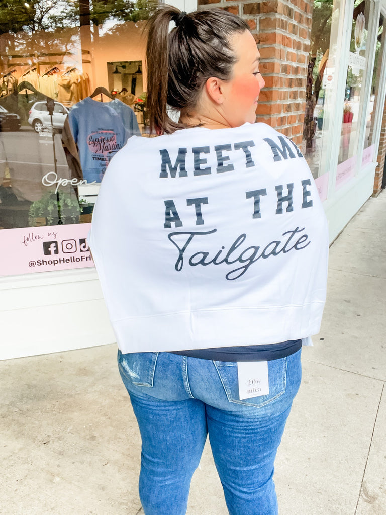 Tailgate Relaxed Sweatshirt (S-XL)-130 Graphic Tees-Shiraleah-Hello Friends Boutique-Woman's Fashion Boutique Located in Traverse City, MI
