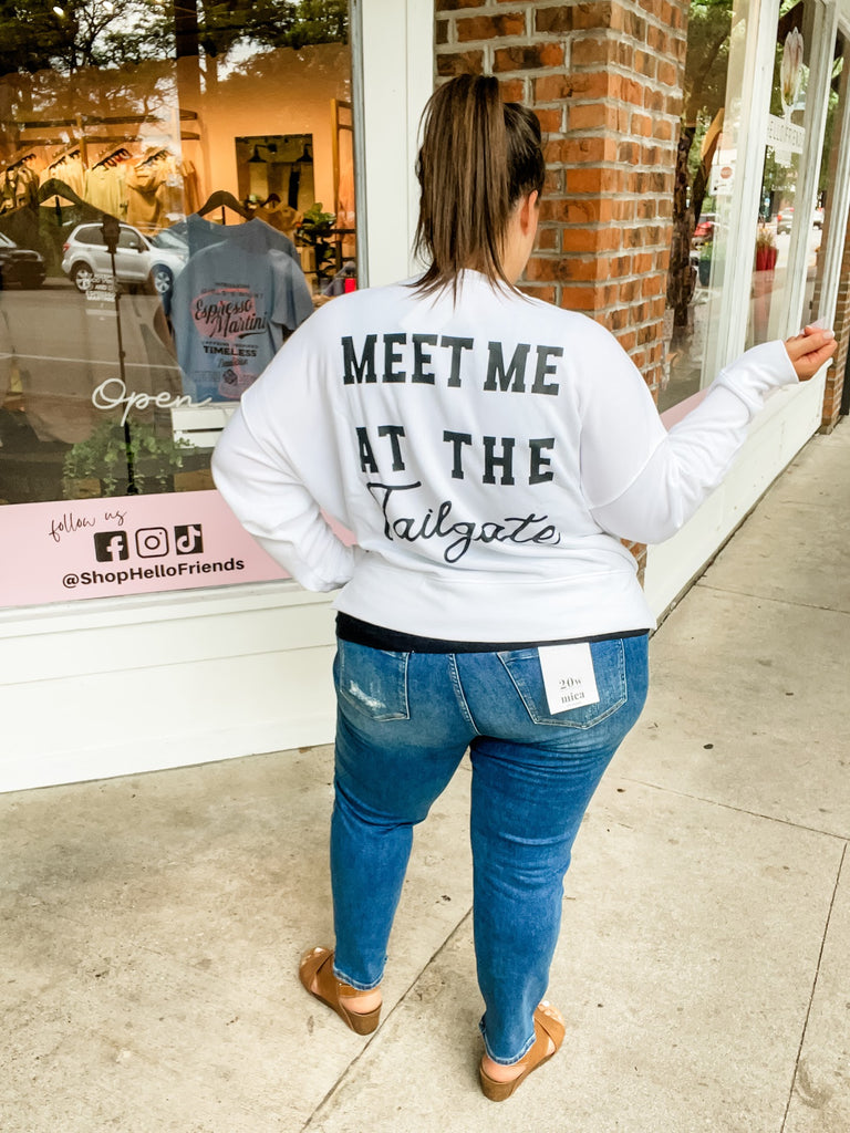 Tailgate Relaxed Sweatshirt (S-XL)-130 Graphic Tees-Shiraleah-Hello Friends Boutique-Woman's Fashion Boutique Located in Traverse City, MI