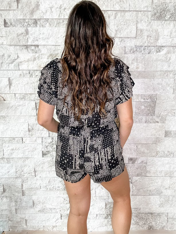 Moneymaker Romper (S-3XL)-190 Rompers/Jumpsuits-GEE GEE-Hello Friends Boutique-Woman's Fashion Boutique Located in Traverse City, MI
