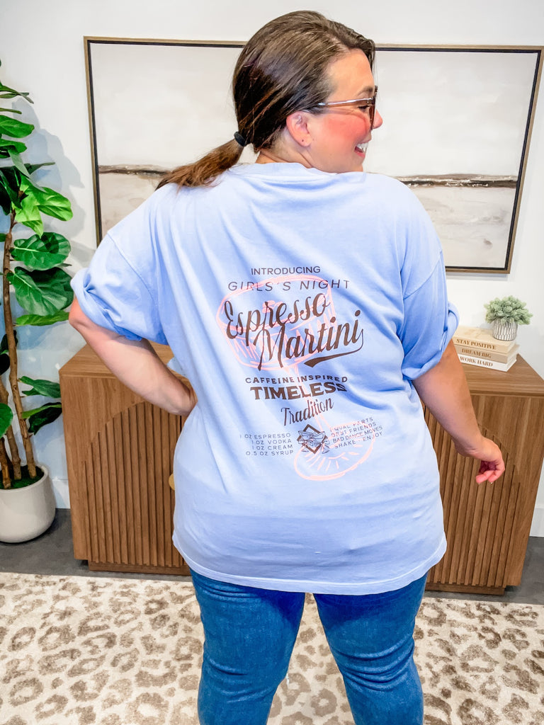 Espresso Martini Mock Tee (S-2XL)-130 Graphic Tees-Southern Bliss Company-Hello Friends Boutique-Woman's Fashion Boutique Located in Traverse City, MI