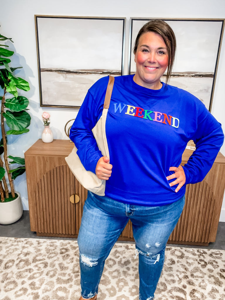 Fast Forward Weekend Top (S-3XL)-130 Graphic Tees-Merigold Kiss-Hello Friends Boutique-Woman's Fashion Boutique Located in Traverse City, MI