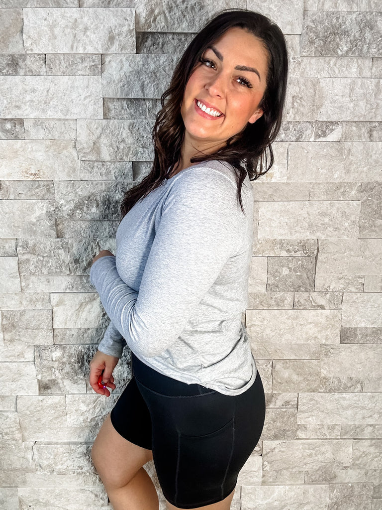 Running Circles Biker Shorts in Black (S-3XL)-220 Shorts/Skirts/Skorts-Rae Mode-Hello Friends Boutique-Woman's Fashion Boutique Located in Traverse City, MI