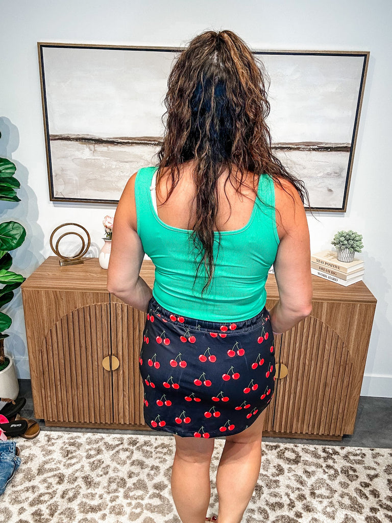Cherry On Top Skort (S-3XL)-220 Shorts/Skirts/Skorts-Jess Lea Wholesale-Hello Friends Boutique-Woman's Fashion Boutique Located in Traverse City, MI