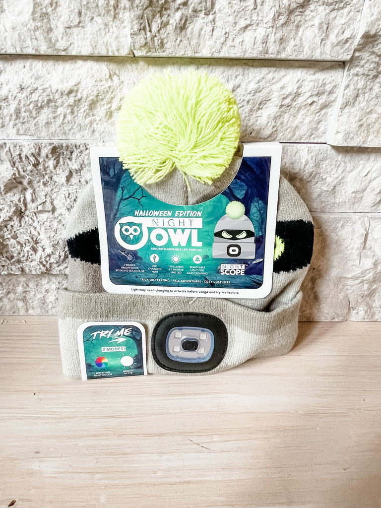 Night Scope™ Halloween Kid’s Rechargeable LED Pom Hat-300 Treats/Gift-DM Merchandising-Hello Friends Boutique-Woman's Fashion Boutique Located in Traverse City, MI
