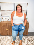 Mid Rise Destroy Hem Kick Flare Jeans (0-24W)-200 Denim-Judy Blue-Hello Friends Boutique-Woman's Fashion Boutique Located in Traverse City, MI