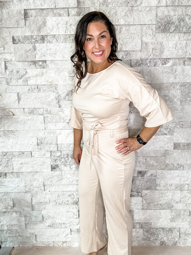 Date Night Jumpsuit-190 Rompers/Jumpsuits-Shewin Inc-Hello Friends Boutique-Woman's Fashion Boutique Located in Traverse City, MI