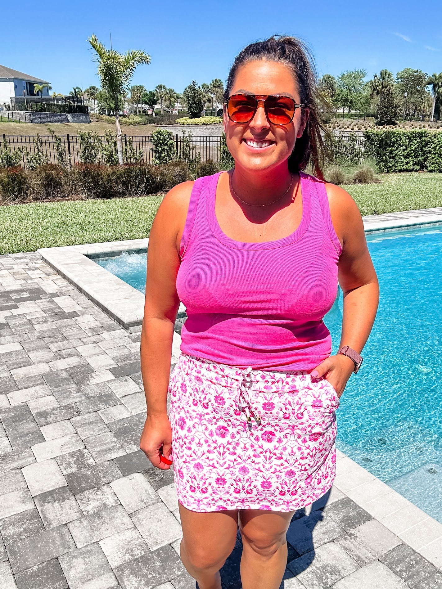 Enchanted Garden Skort (S-3XL)-220 Shorts/Skirts/Skorts-Jess Lea Wholesale-Hello Friends Boutique-Woman's Fashion Boutique Located in Traverse City, MI
