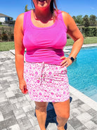 Enchanted Garden Skort (S-3XL)-220 Shorts/Skirts/Skorts-Jess Lea Wholesale-Hello Friends Boutique-Woman's Fashion Boutique Located in Traverse City, MI
